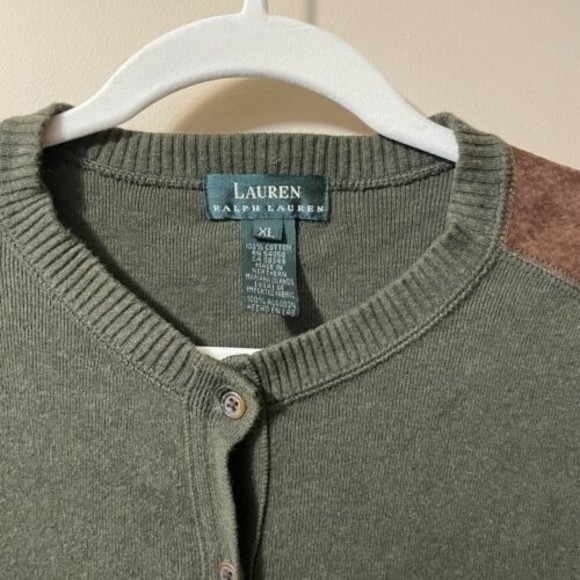 Lauren Ralph Lauren Green Cardigan Sweater - Picture 2 of 8